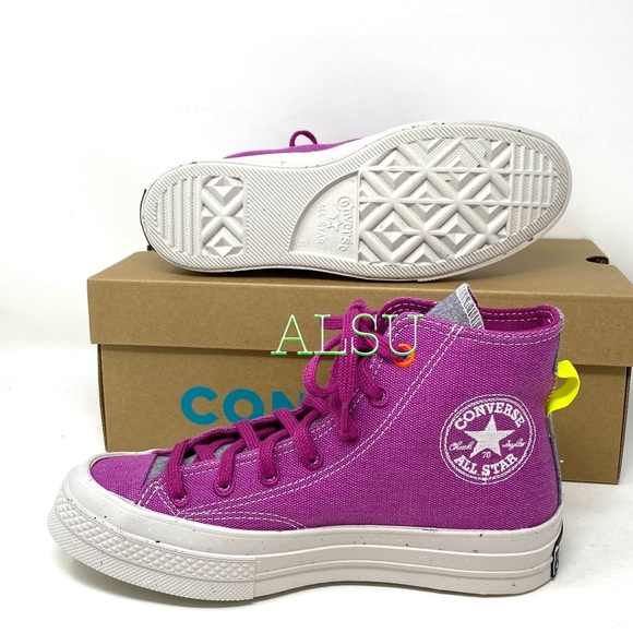 Converse Chuck 70 High Canvas Cactus Flower Sneakers Women's Size 6.5 7 168614C - Picture 9 of 10
